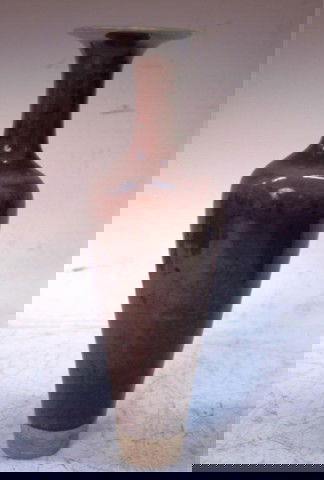 Chinese Peachbloom Kangxi Porcelain Amphora Vase: Peachbloom glazed porcelain amphora with unglazed foot and Kangxi six-character mark, China. Dimensions: 7-1/2"L x 2-1/4"W