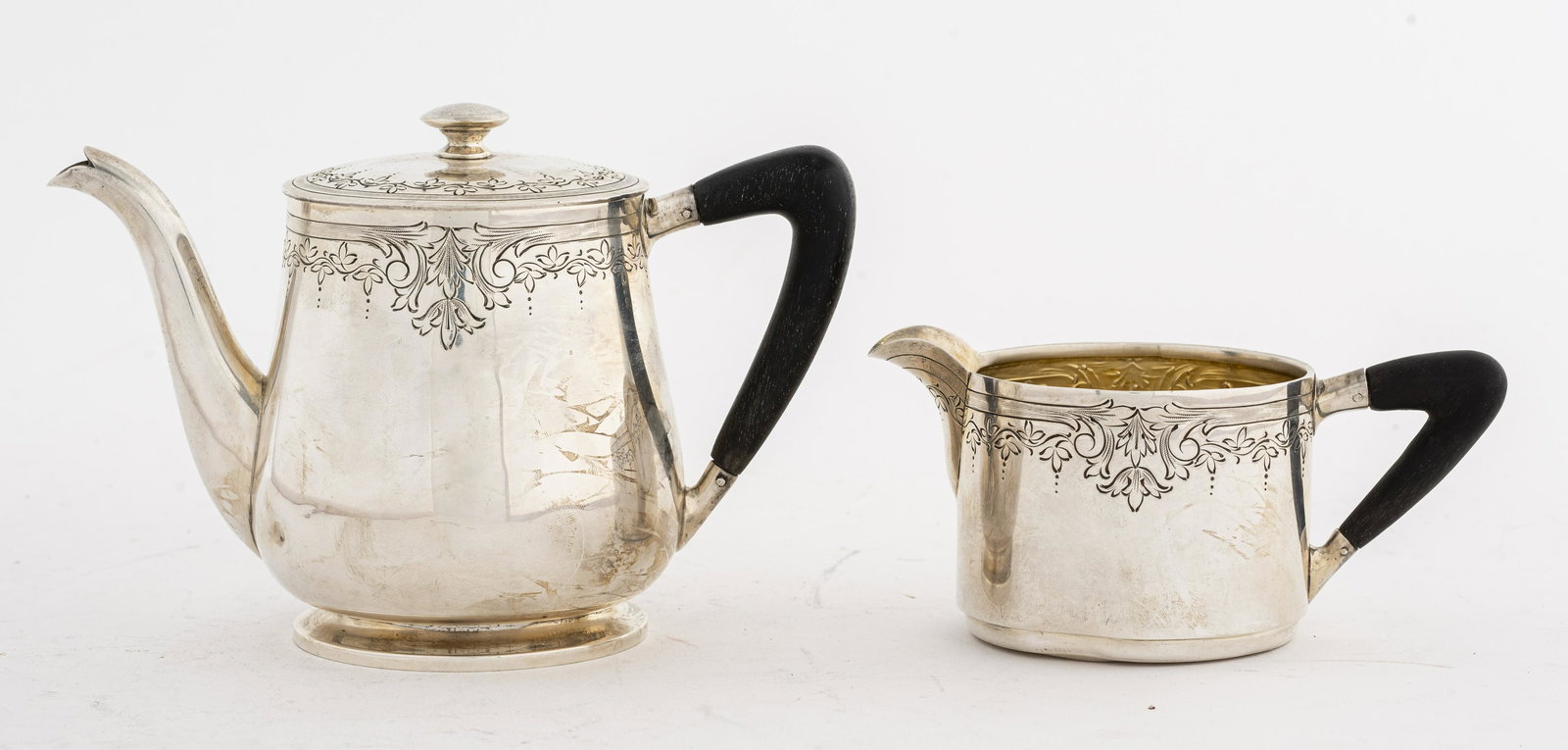 Sterling Silver Teapot and Creamer, 2. (1 of 6)