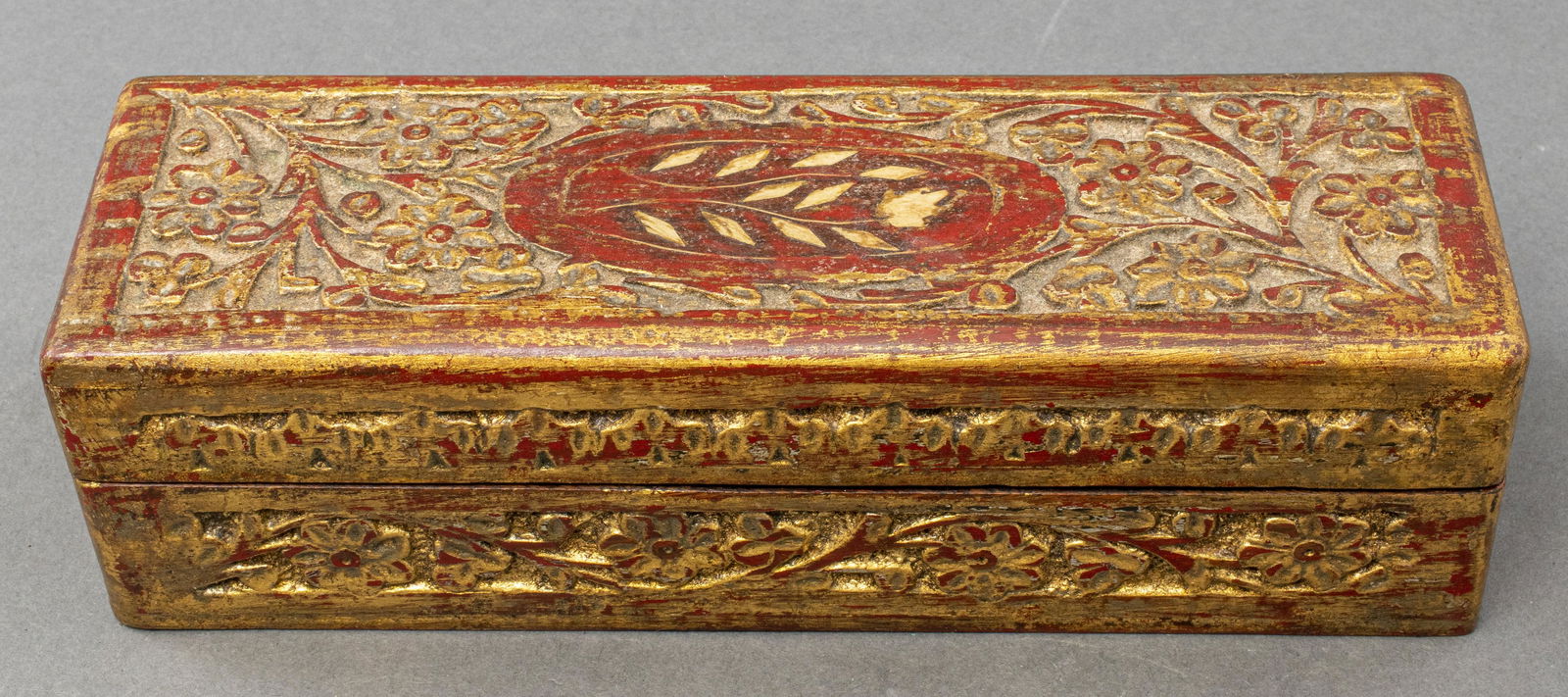 Asian Carved Giltwood Storage Box (1 of 4)