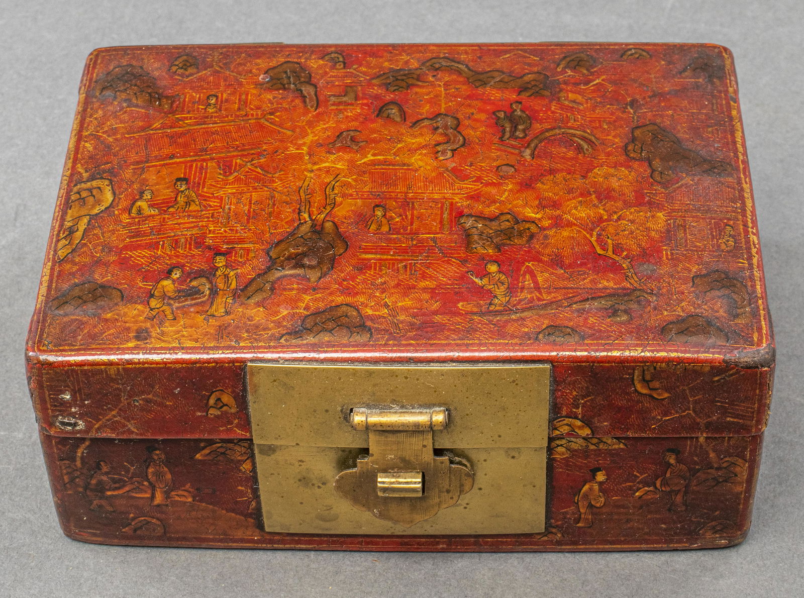 Chinoiserie Red Lacquer Storage Box (1 of 4)