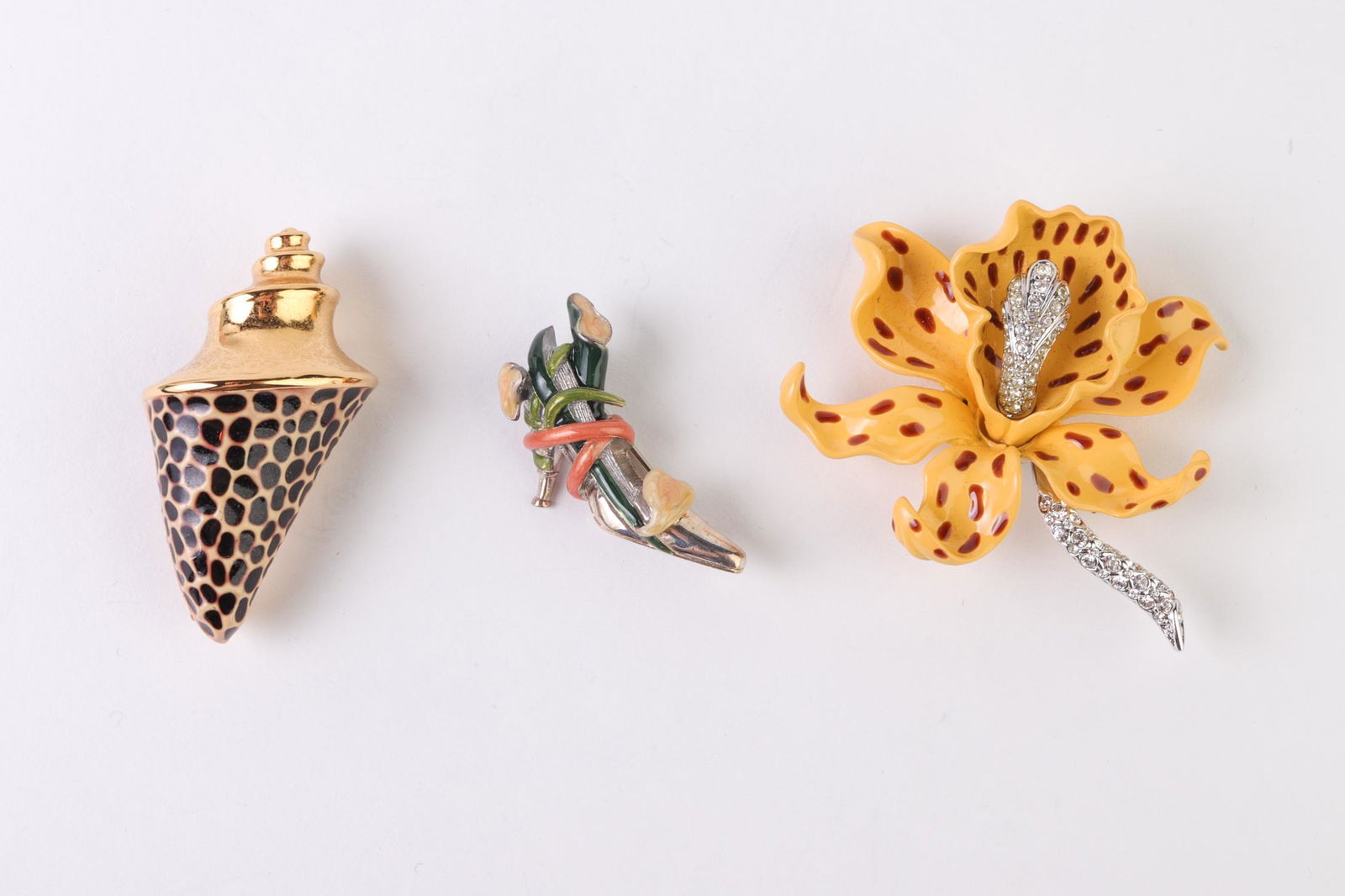 Kenneth Jay Lane Costume Brooches, Group of 3 (1 of 8)