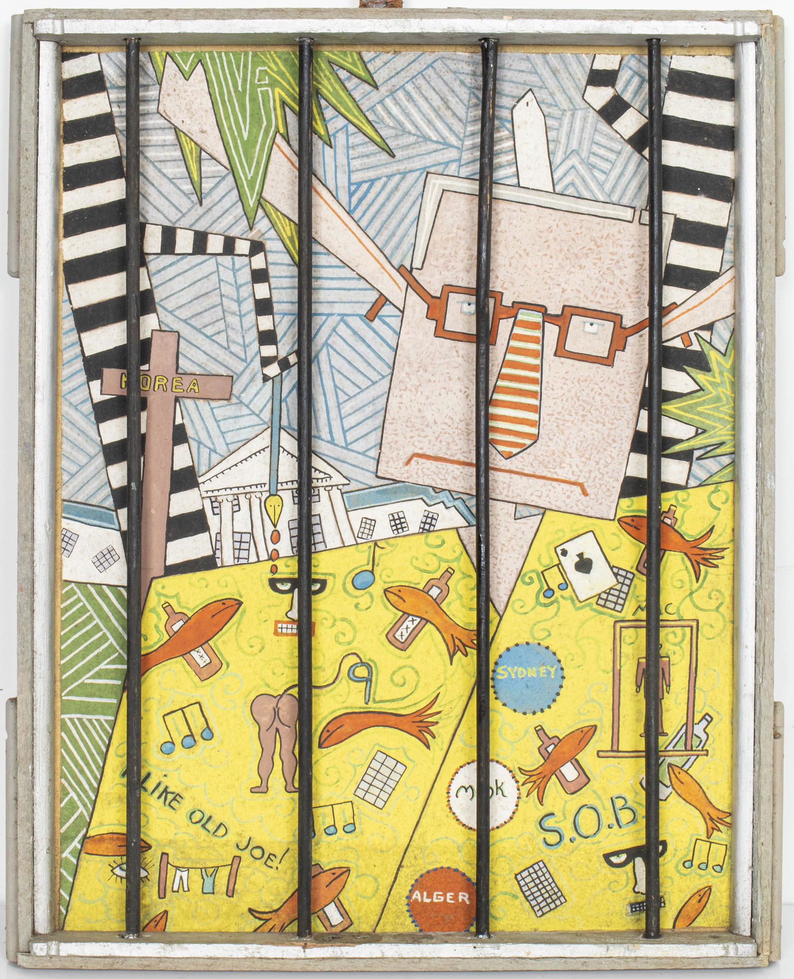 Folk Art "I Like Old Joe!" Mixed Media Assemblage (1 of 7)