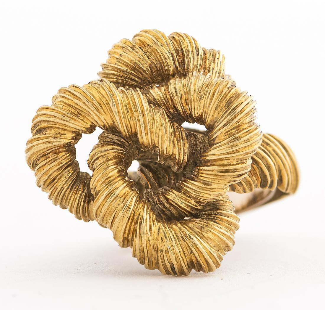 1970's 18K Yellow Gold Open Lattice Knot Ring (1 of 5)