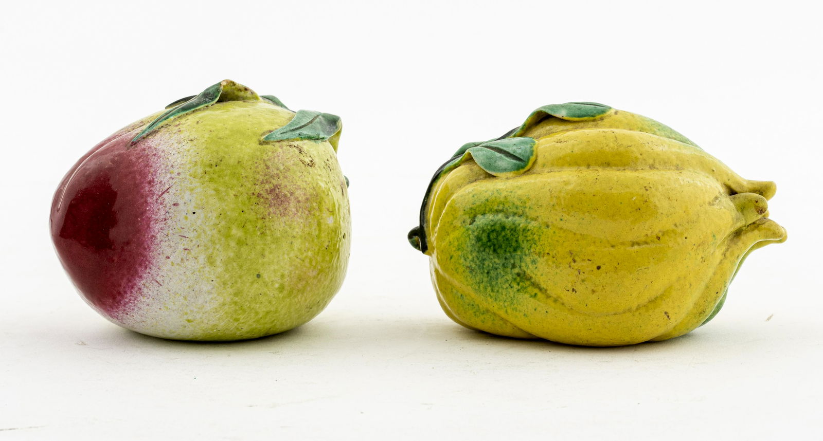 Chinese Polychrome Ceramic Altar Fruits, 2 (1 of 7)