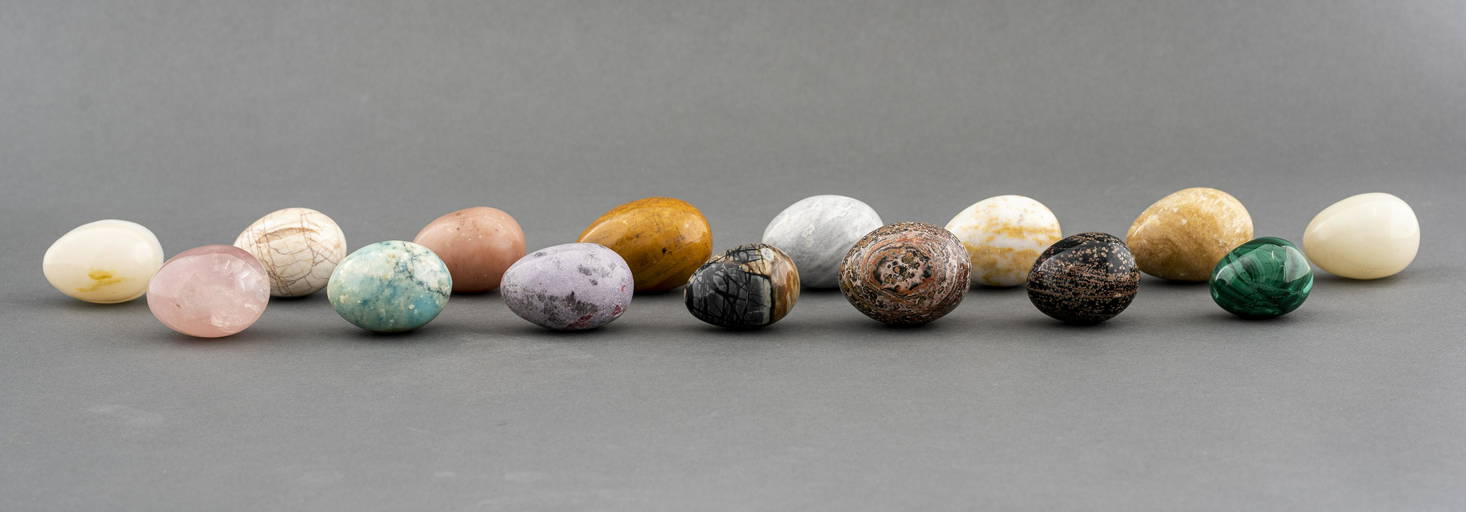 Group of Polished Mineral & Stone Specimen Eggs,15 Nov 21, 2021
