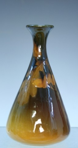 Rookwood Pottery Vase by Marianne Mitchell 1901: Small, standard-glazed vase featuring acorn branches and foliage by Marianne Mitchell (active 1901-1905) for Rookwood Pottery, ceramic, 1901; marked on bottom with etched initials, Rookwood mark and 8