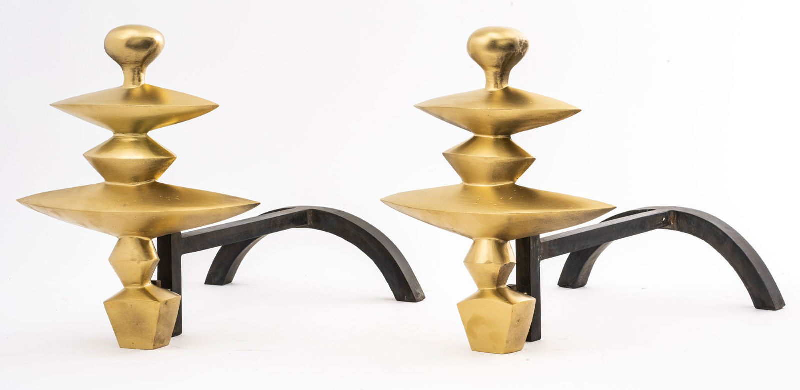 Alberto Giacometti Gilt Bronze Andirons (1 of 13)