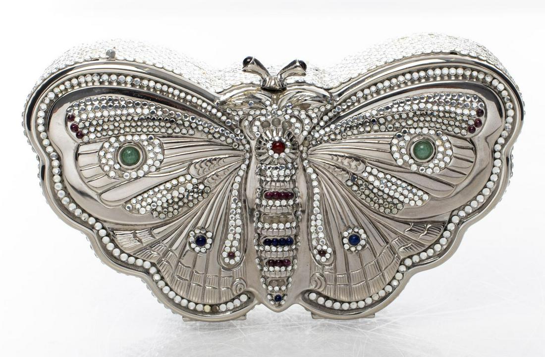 Judith Leiber Crystal Butterfly Minaudiere Handbag (1 of 6)
