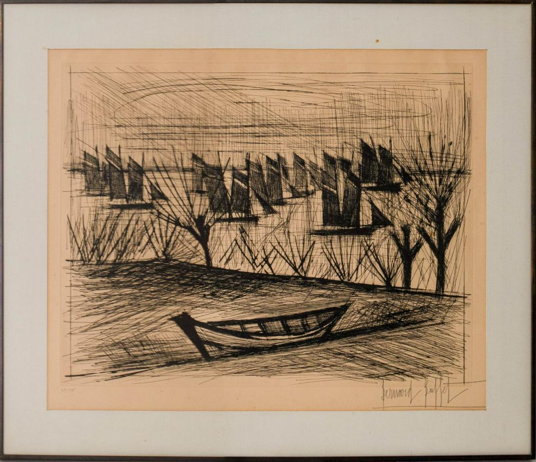 Bernard Buffet "Port Scene" Etching (1 of 13)