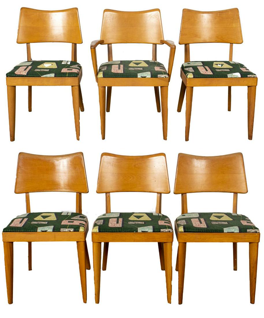 Heywood Wakefield Blonde Wood Dining Chairs, 6 (1 of 10)