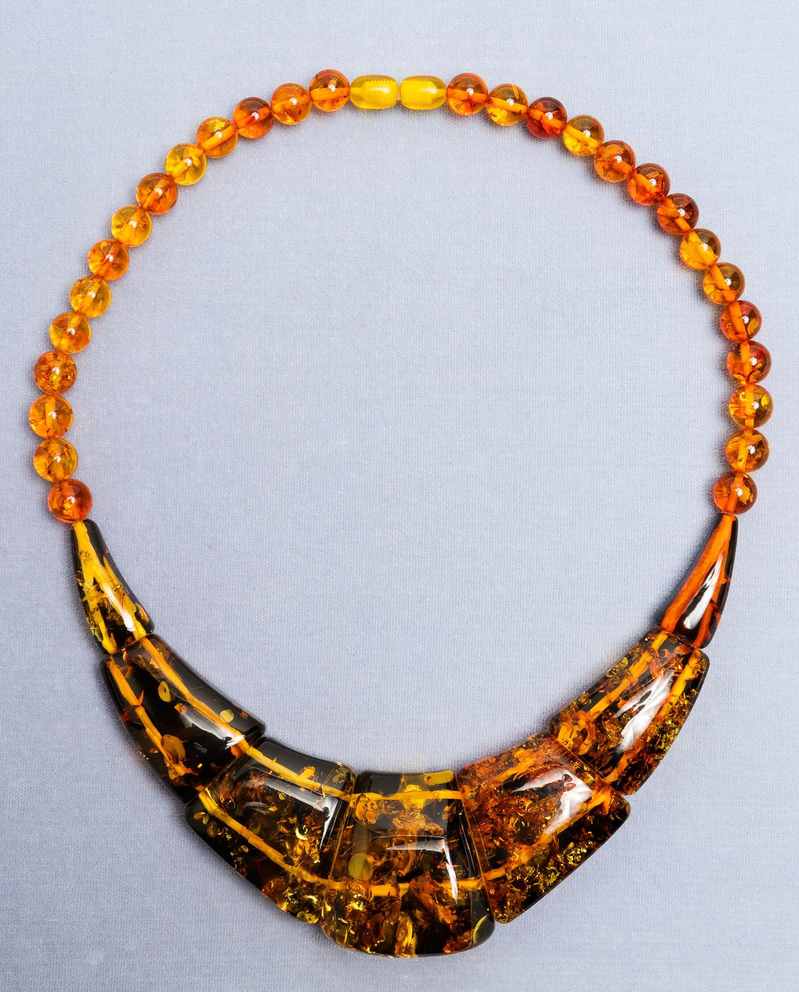 Vintage Baltic Amber Beaded Bib Style Necklace (1 of 6)