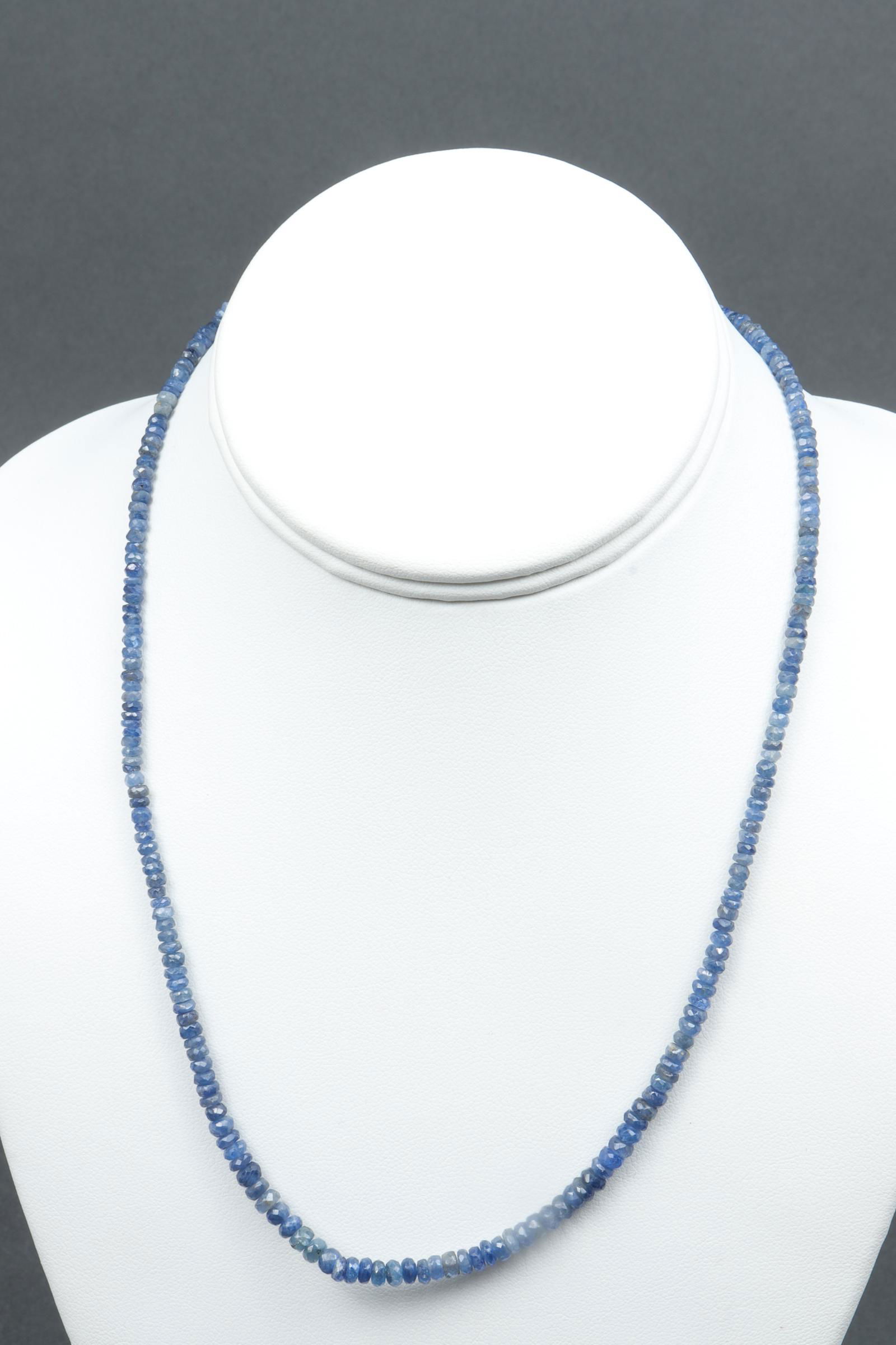 Two Silver Emerald & Sapphire Beaded Necklaces (1 of 9)