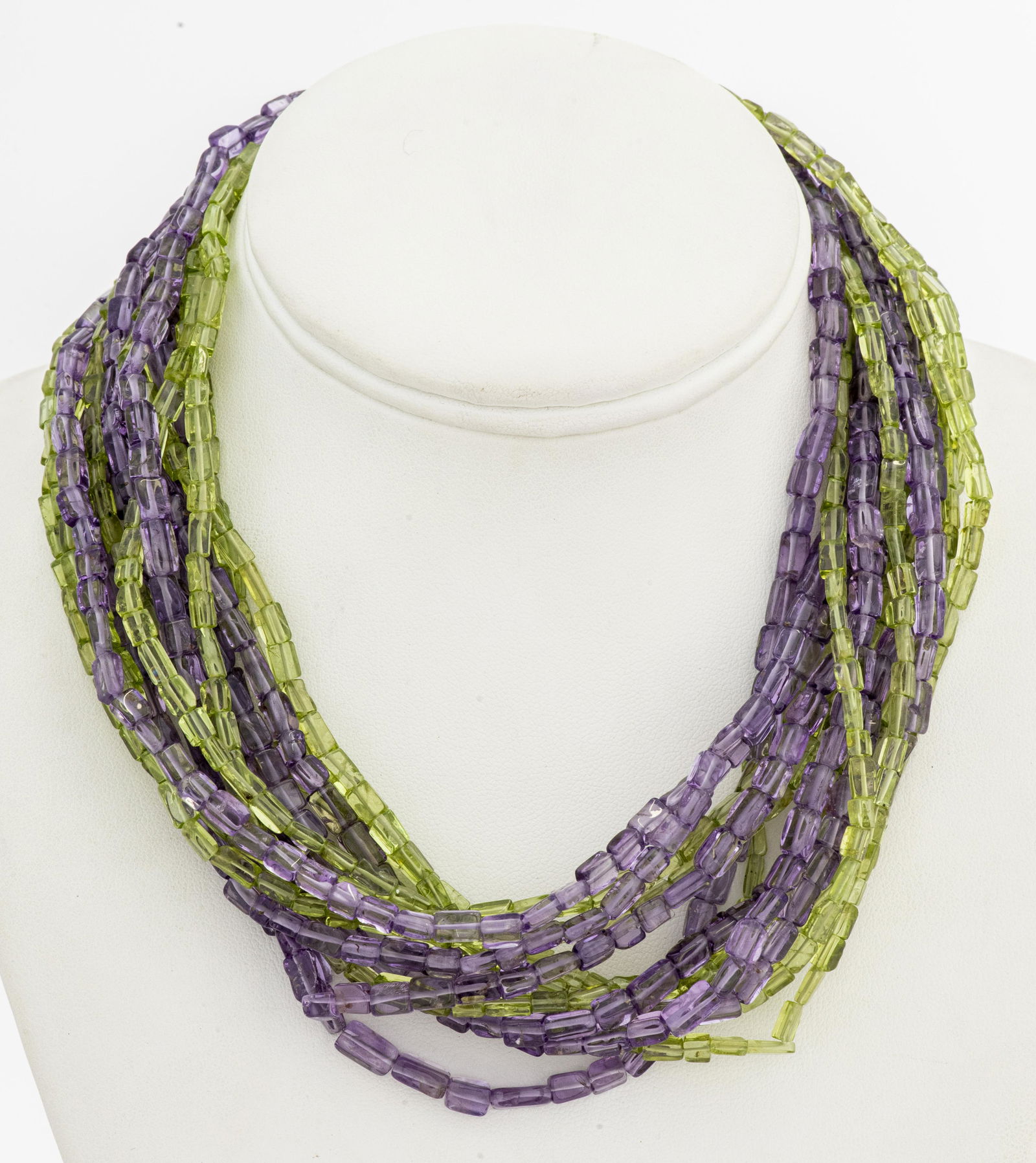 Vintage Multi-Strand Amethyst & Peridot Necklace (1 of 4)