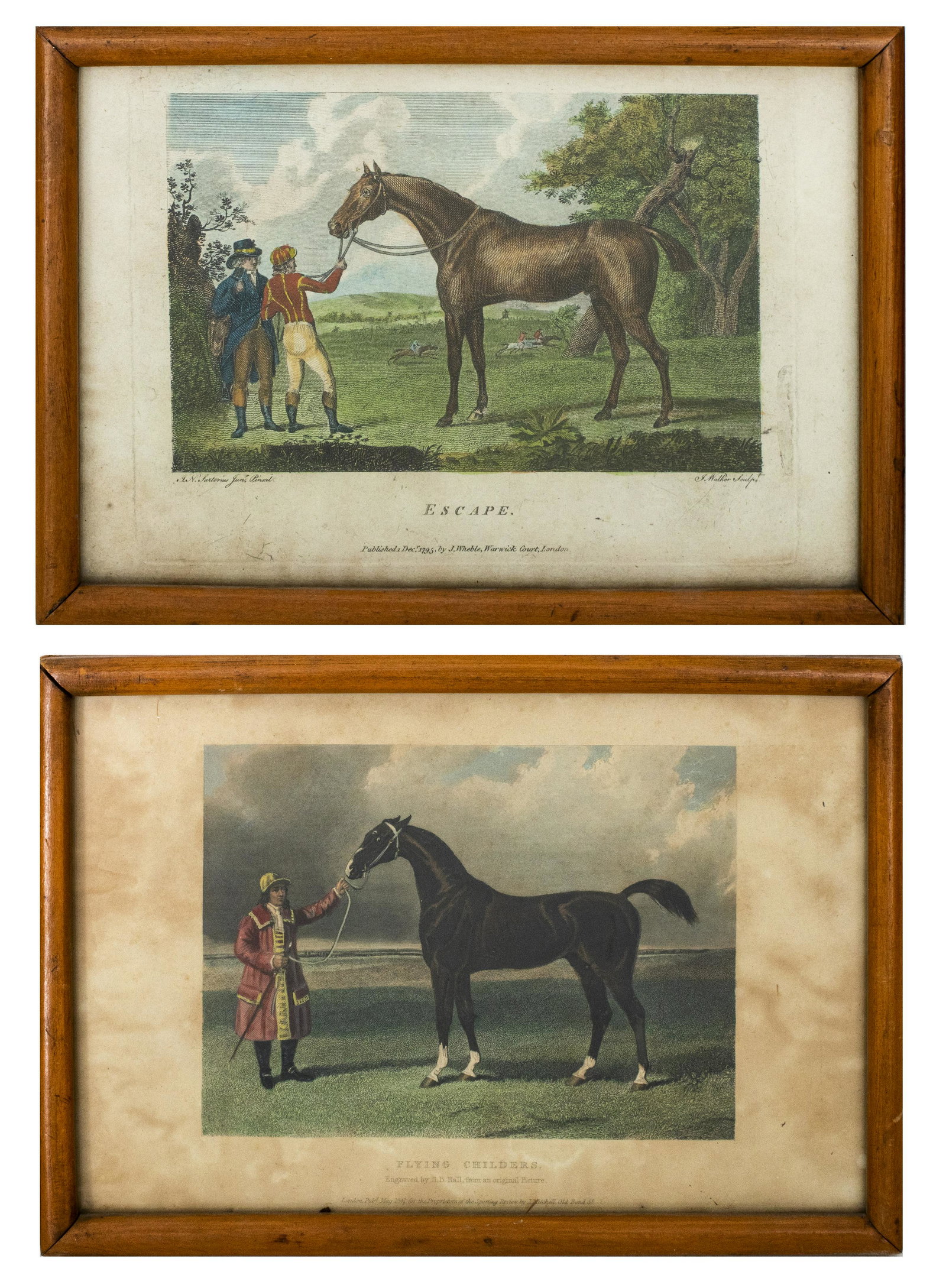 17 & 18th C. Hand-Colored Horse Engravings, 2 (1 of 8)