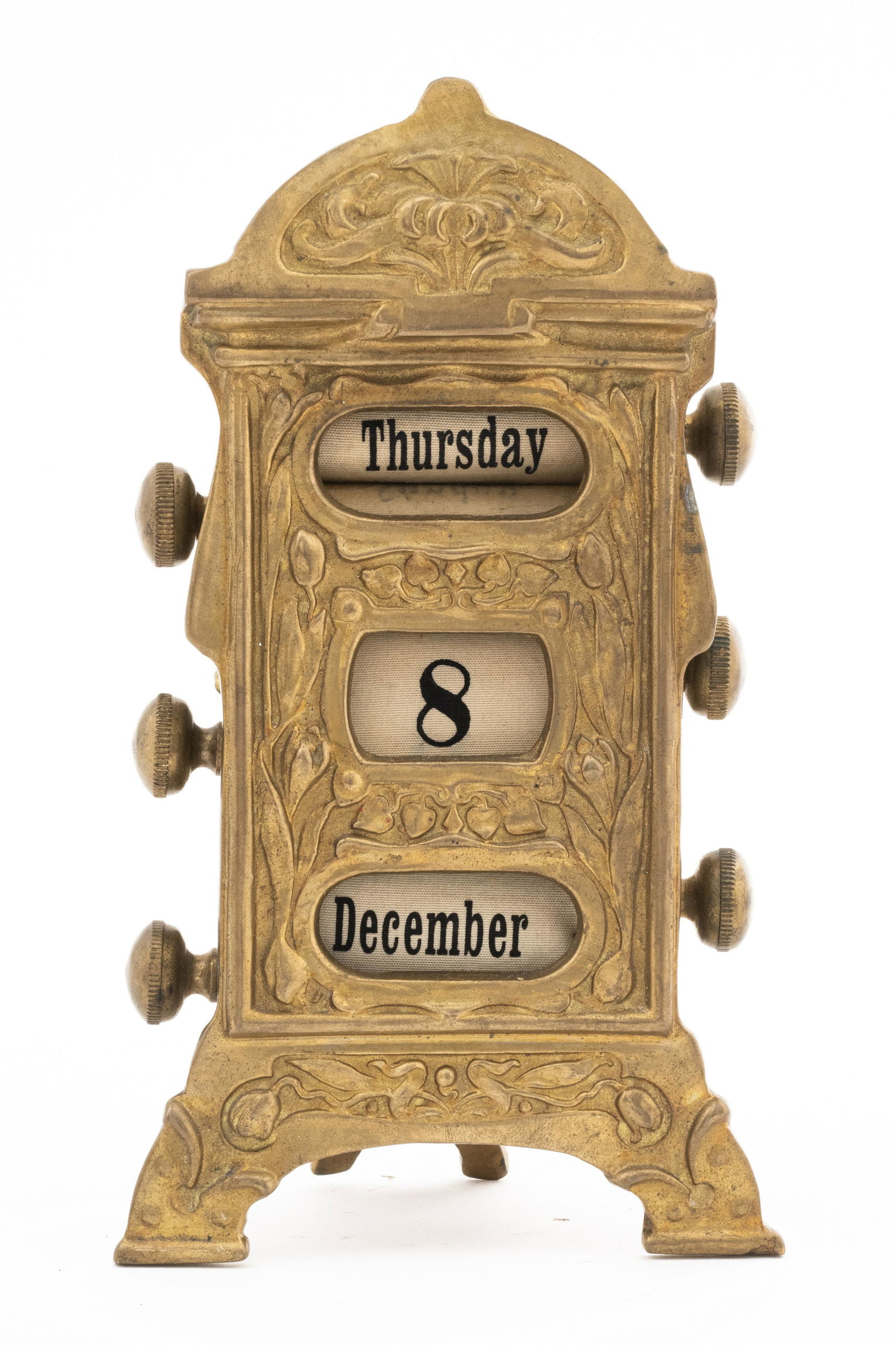 Brass Desktop Revolving Calendar (1 of 6)