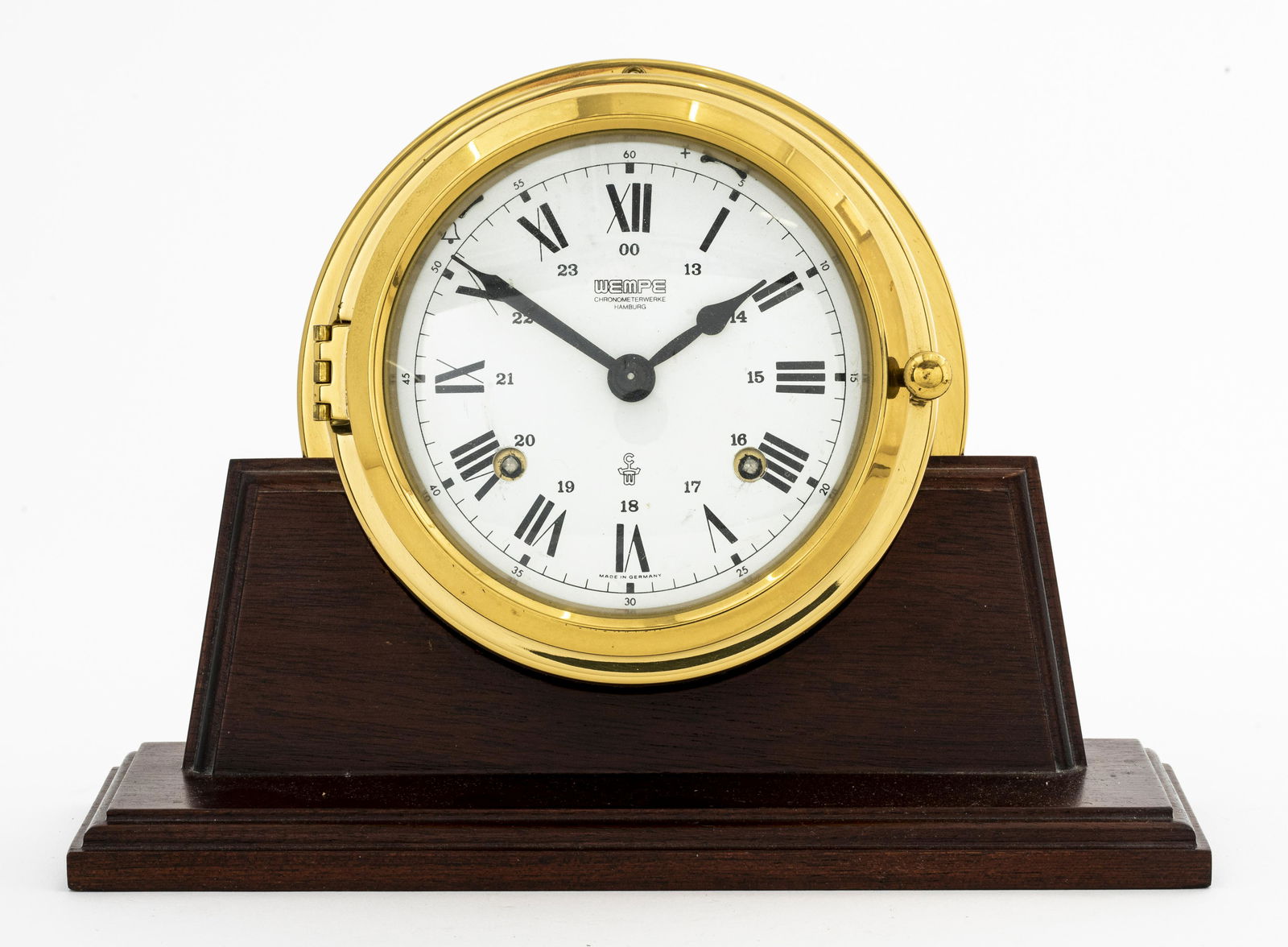Wempe Brass & Wood Mantle Clock (1 of 8)