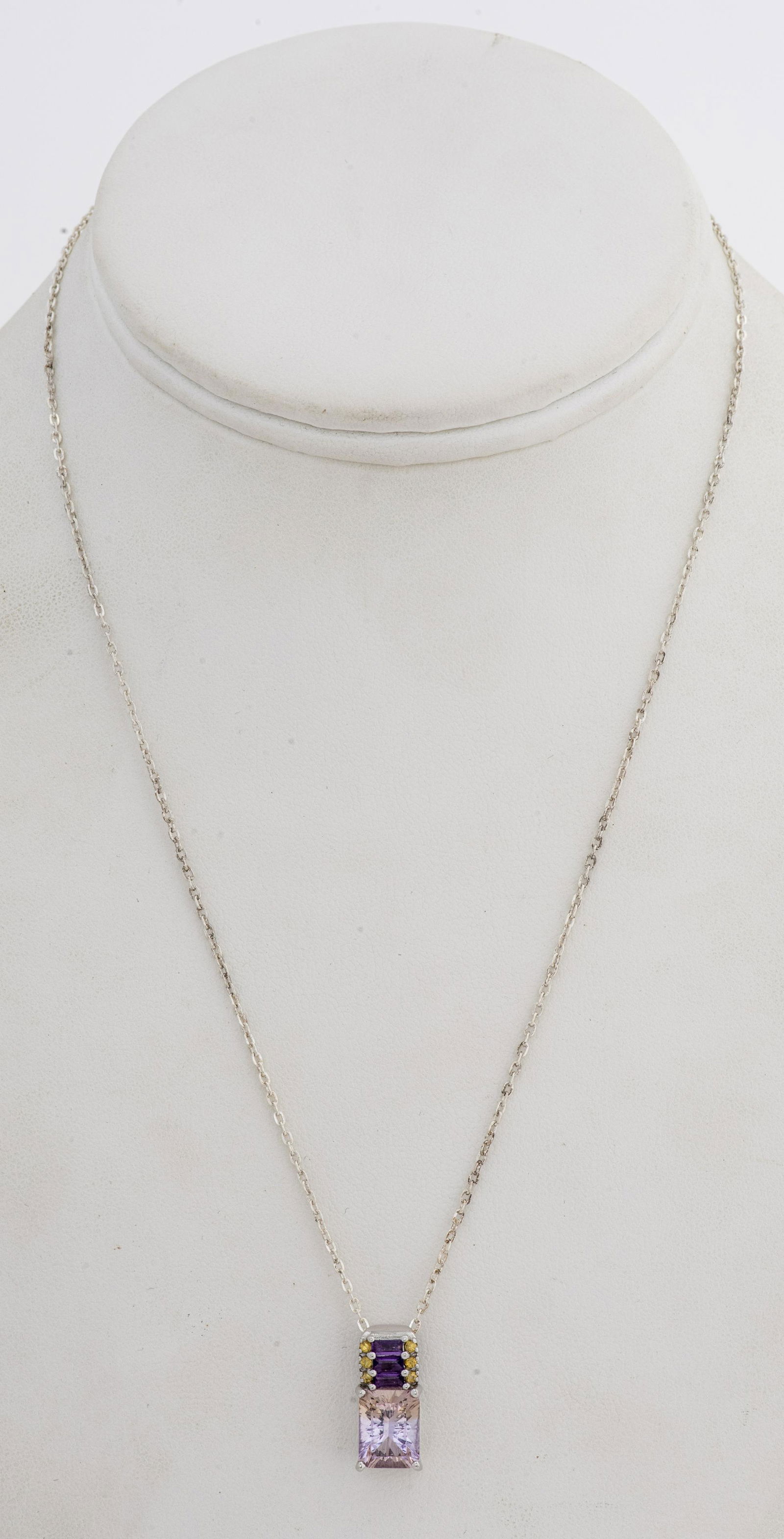 Silver Ametrine,  Amethyst Pendant Necklace (1 of 4)