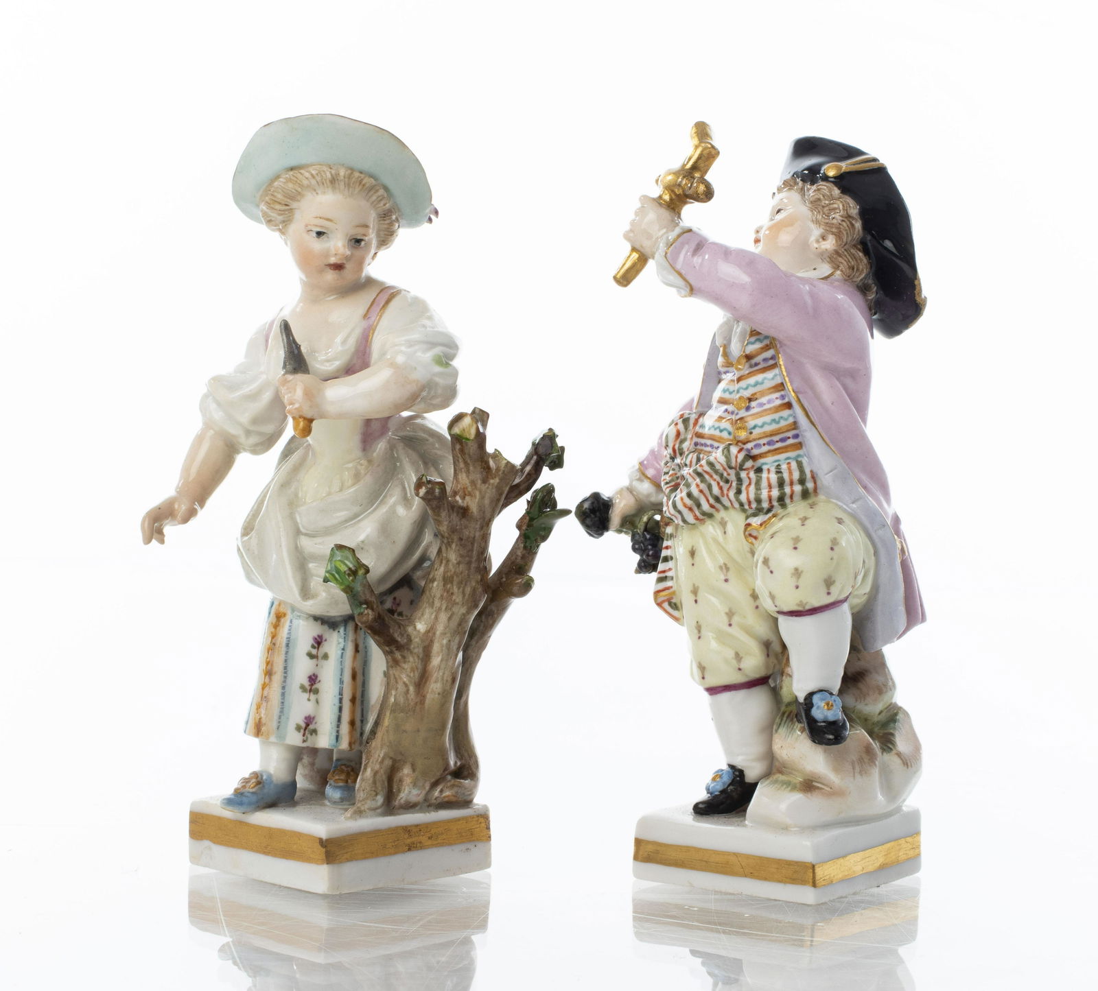 Meissen Porcelain Figural Sculptures, Pair (1 of 16)