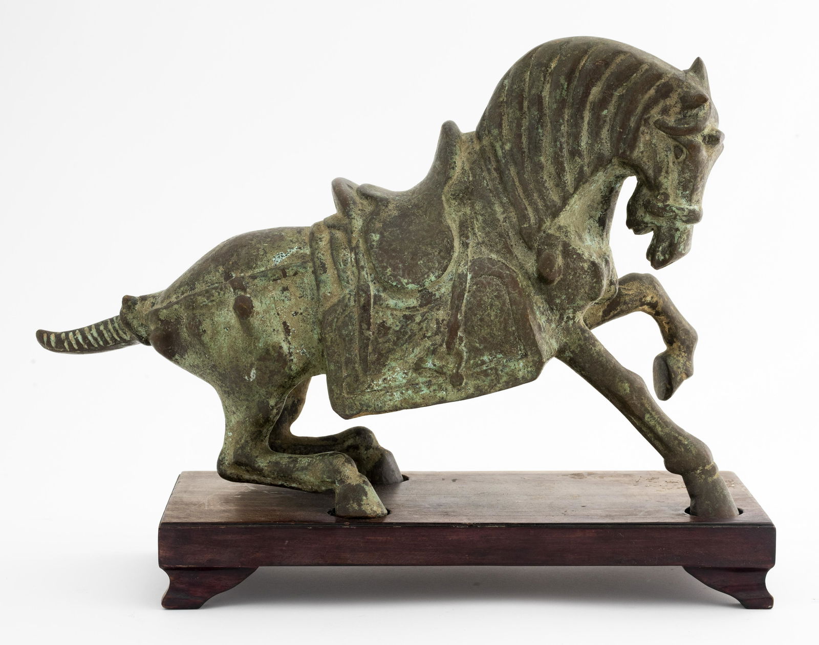 Chinese Archaic Manner Patinated Bronze Horse (1 of 10)