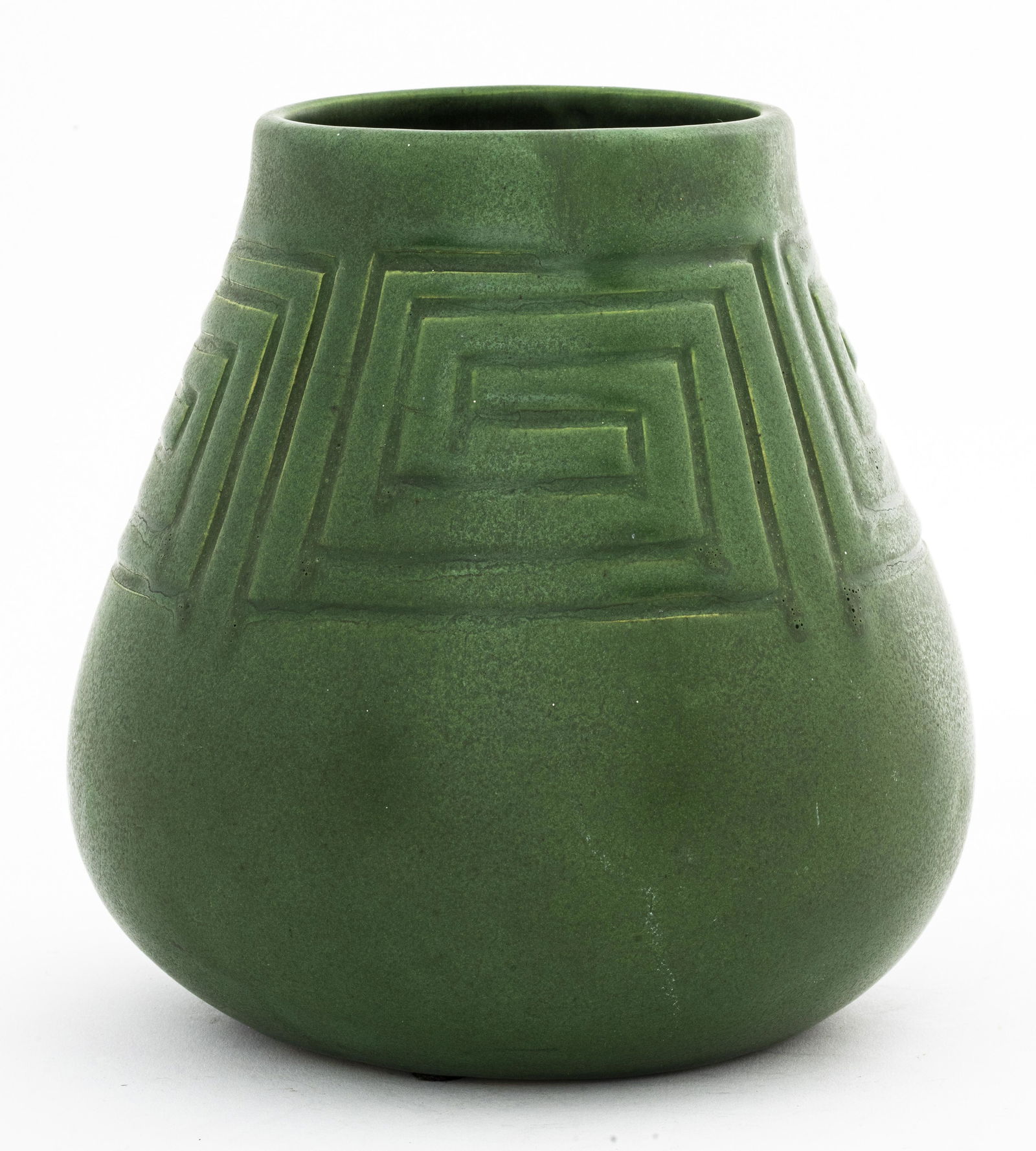 Arts & Crafts Owens Pottery Matte Green Vase (1 of 7)