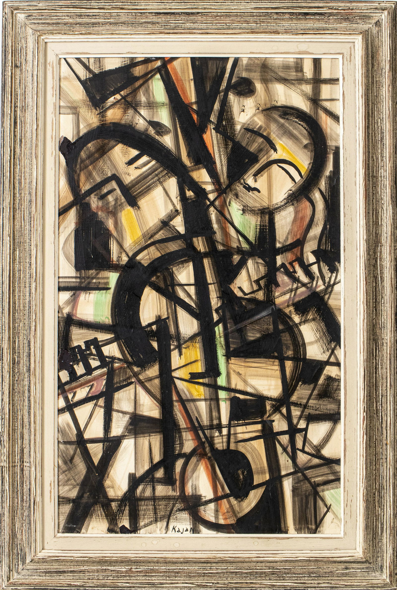 Kajan Signed Expressionist Oil on Board (1 of 9)