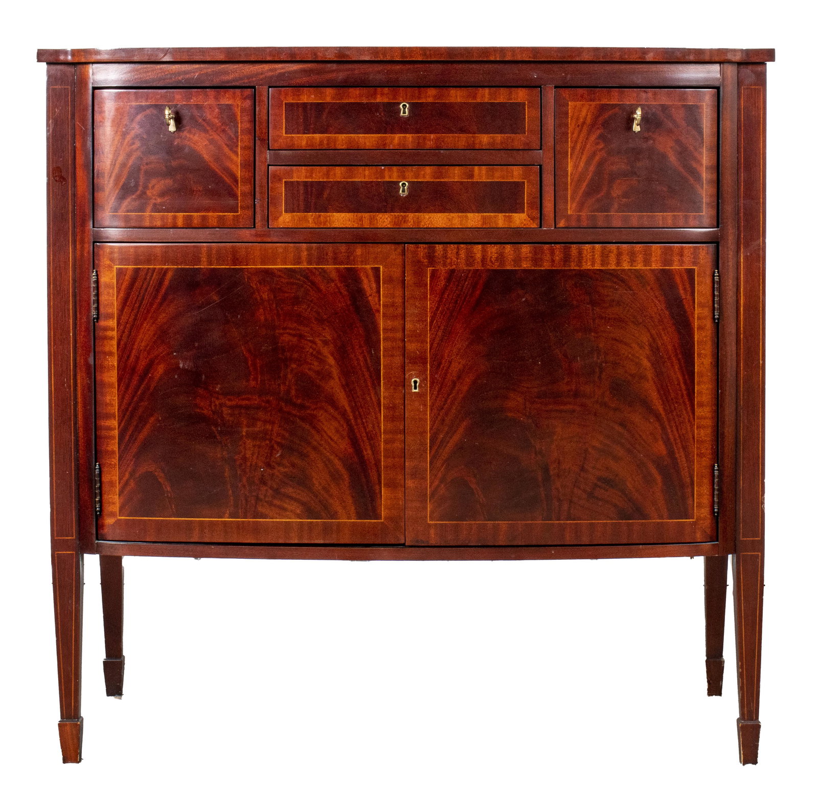 English Sheraton Manner Cabinet (1 of 17)