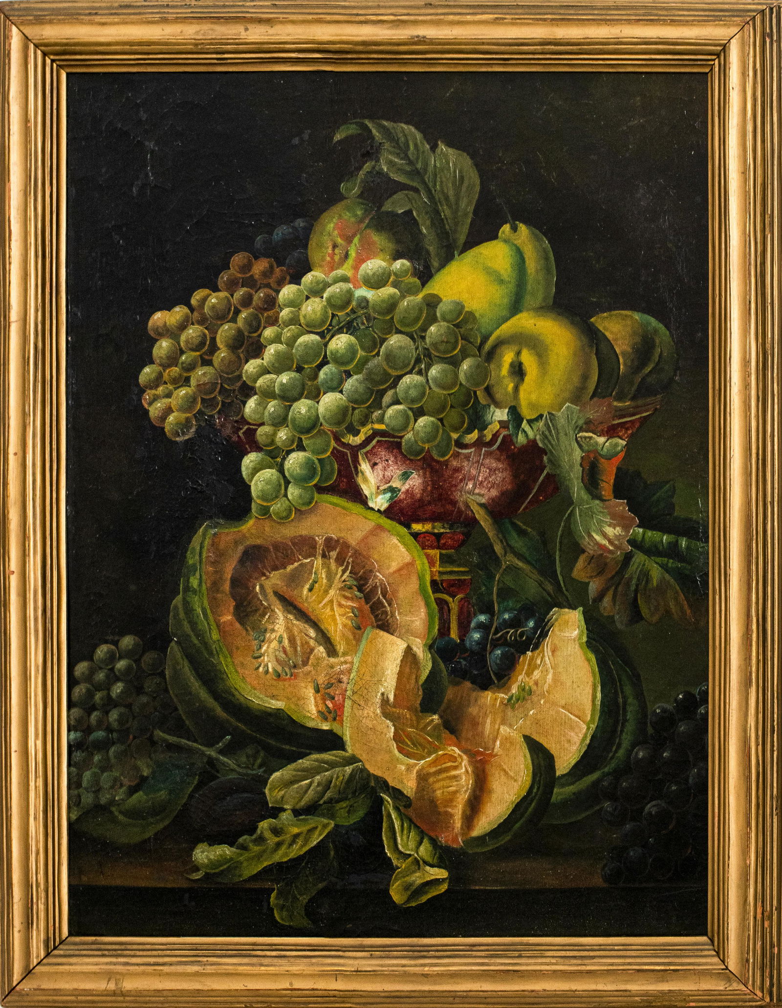 19th C. Still Life with Fruit Oil on Canvas (1 of 7)