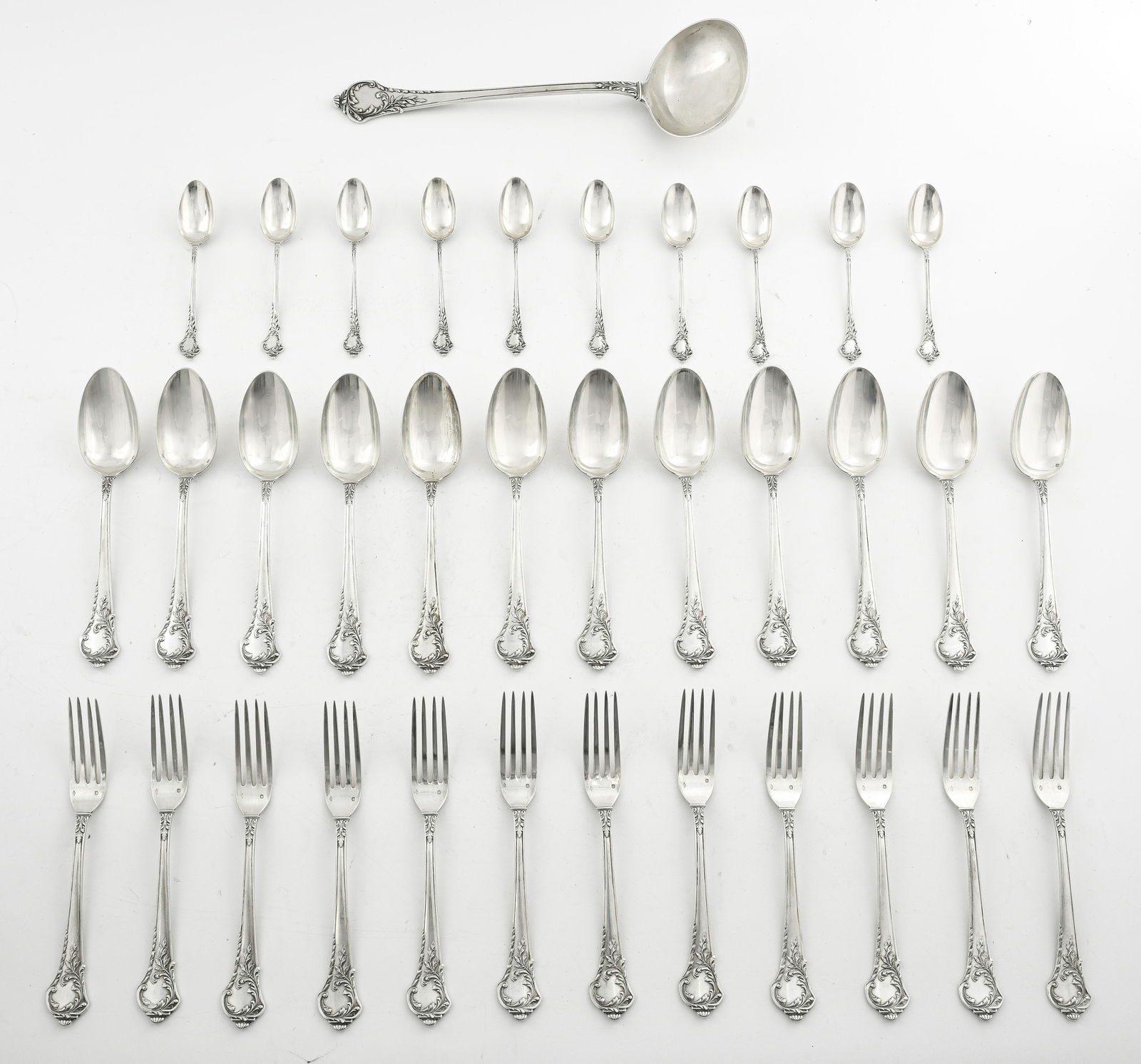 Alphonse Debain French Silver Flatware, 35 Pcs. (1 of 11)