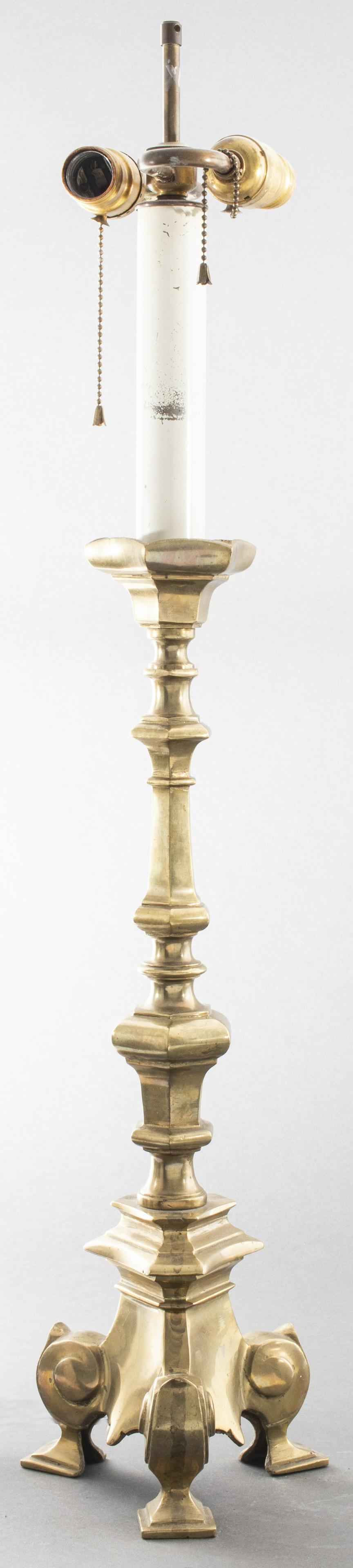 Renaissance Style Brass Pricket Lamp (1 of 6)