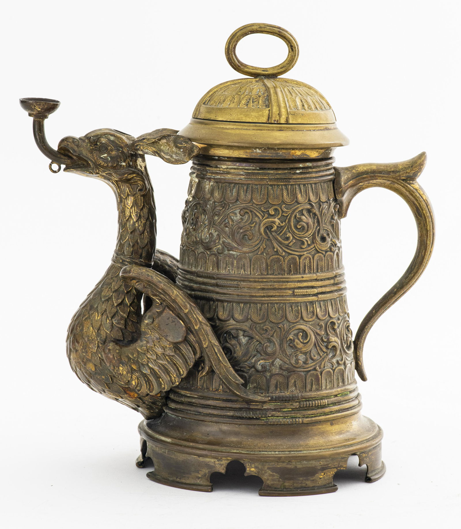 Asian Brass Pitcher w/ Dragon Spout (1 of 8)