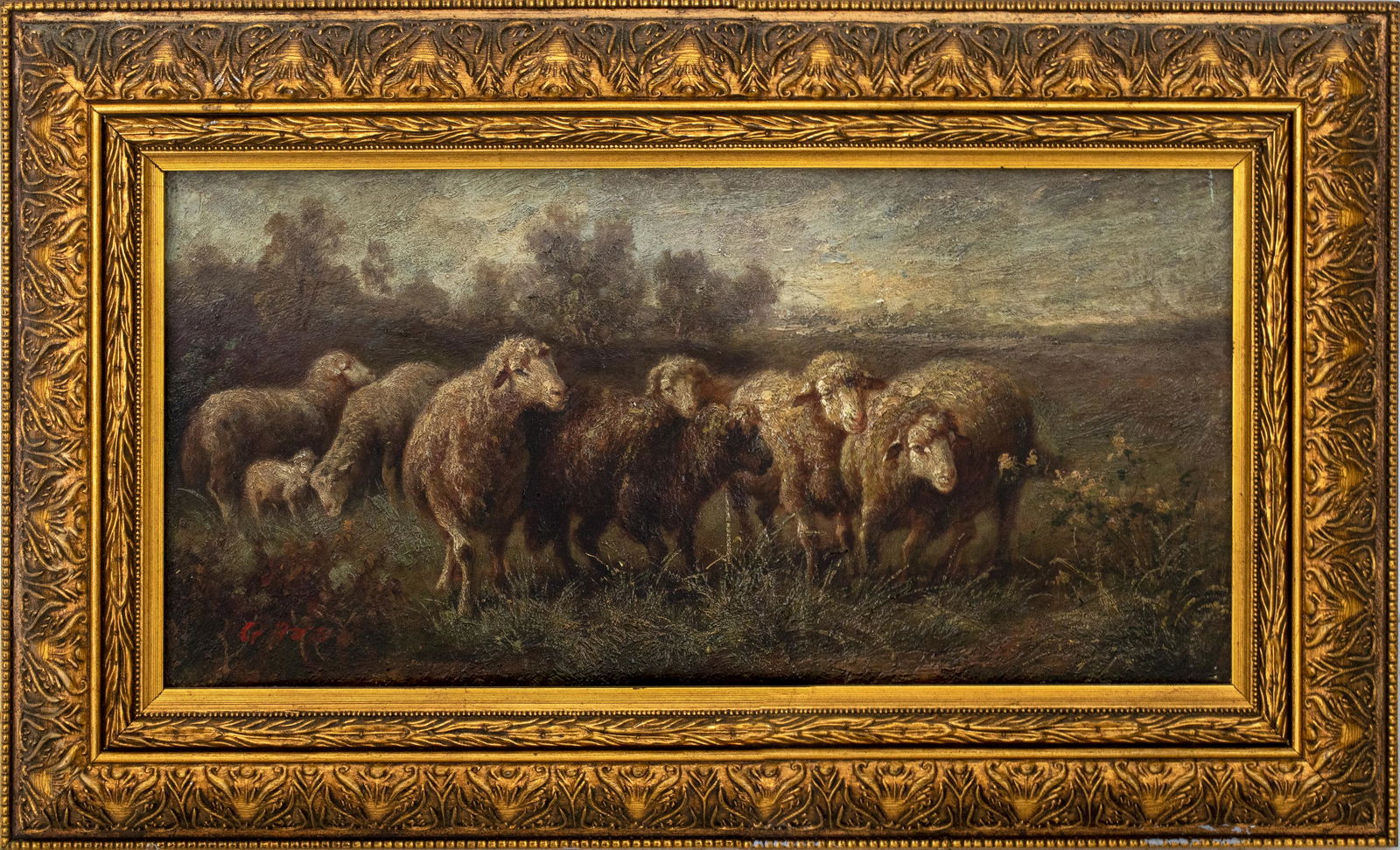 G. Rose Signed Pastoral Scene Oil on Panel (1 of 9)