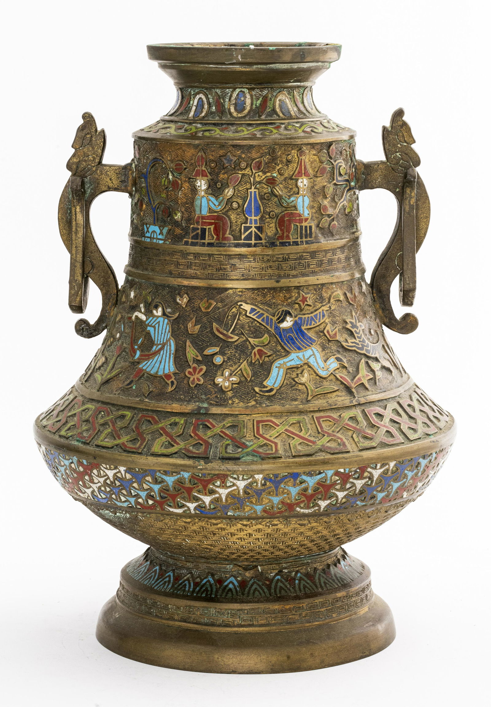 Japanese Bronze Cloisonne Vase (1 of 10)