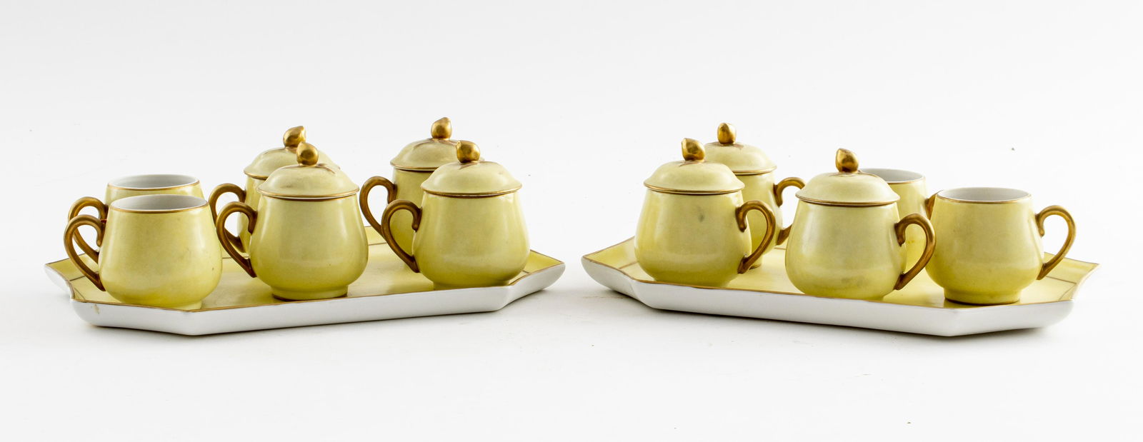 Limoges Tea Cups with Lids and Matching Trays, 13 (1 of 11)