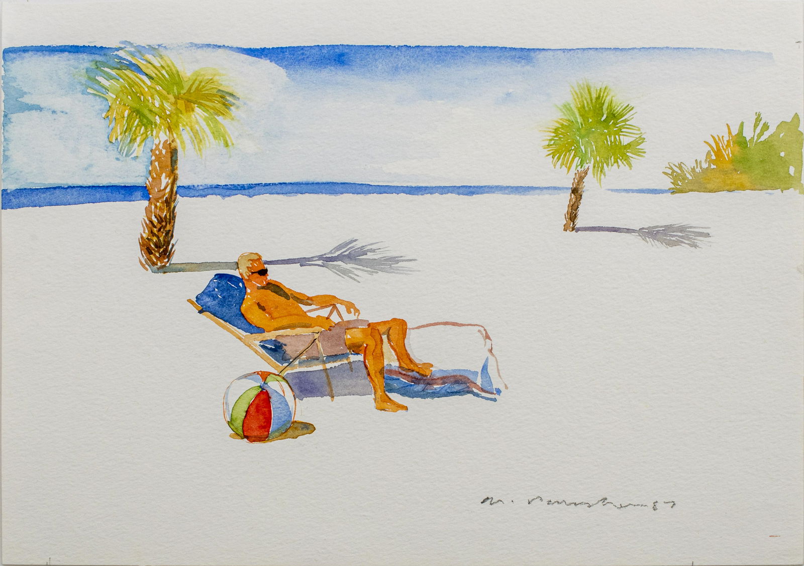 Micheal Paraskevas "Vacation Dreaming" Watercolor (1 of 4)