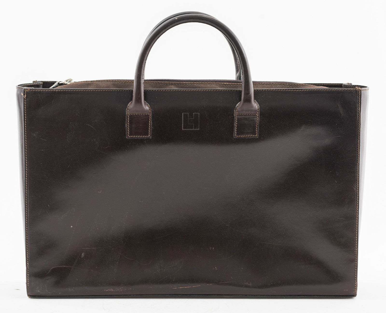 Lambertson Truex Brown Leather Briefcase (1 of 5)