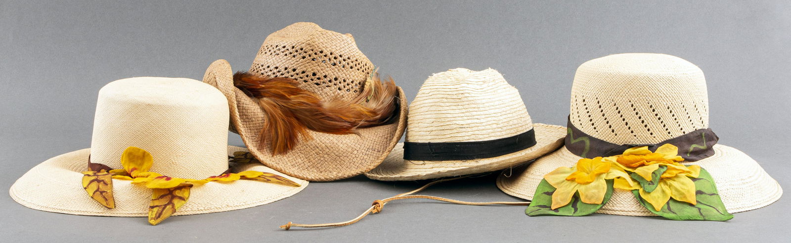 Assorted Straw Hats, Group of 4 (1 of 6)
