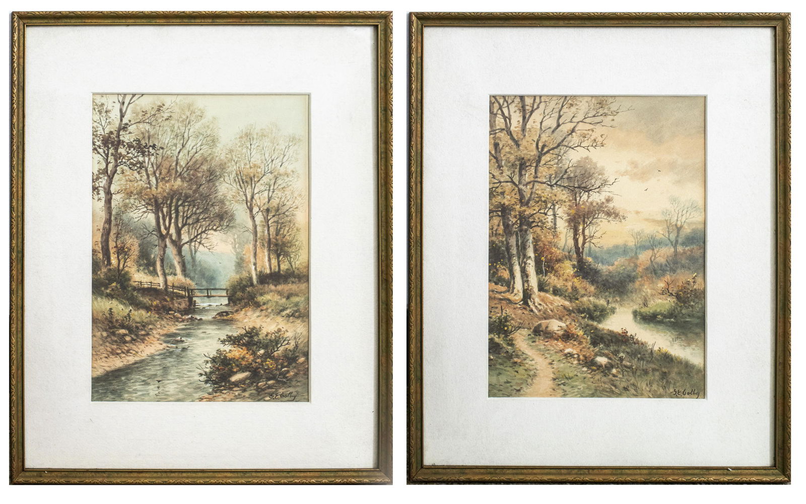 George E. Colby Landscape Watercolor, 2 (1 of 9)