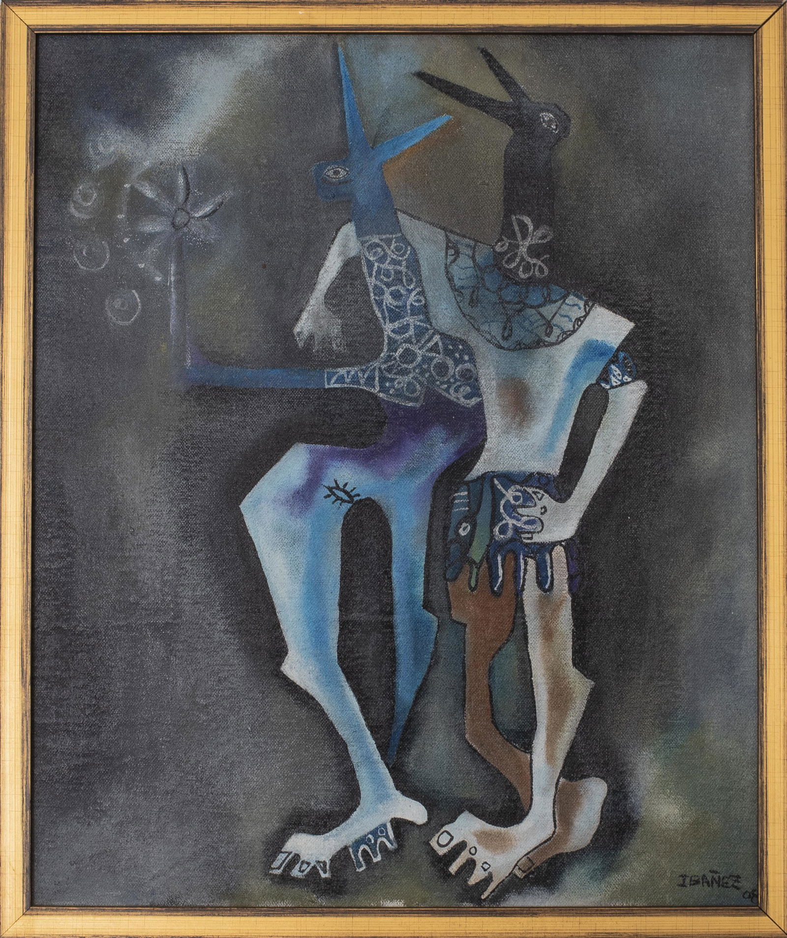 Signed IbaÃ±ez Latin School Oil on Canvas (1 of 7)