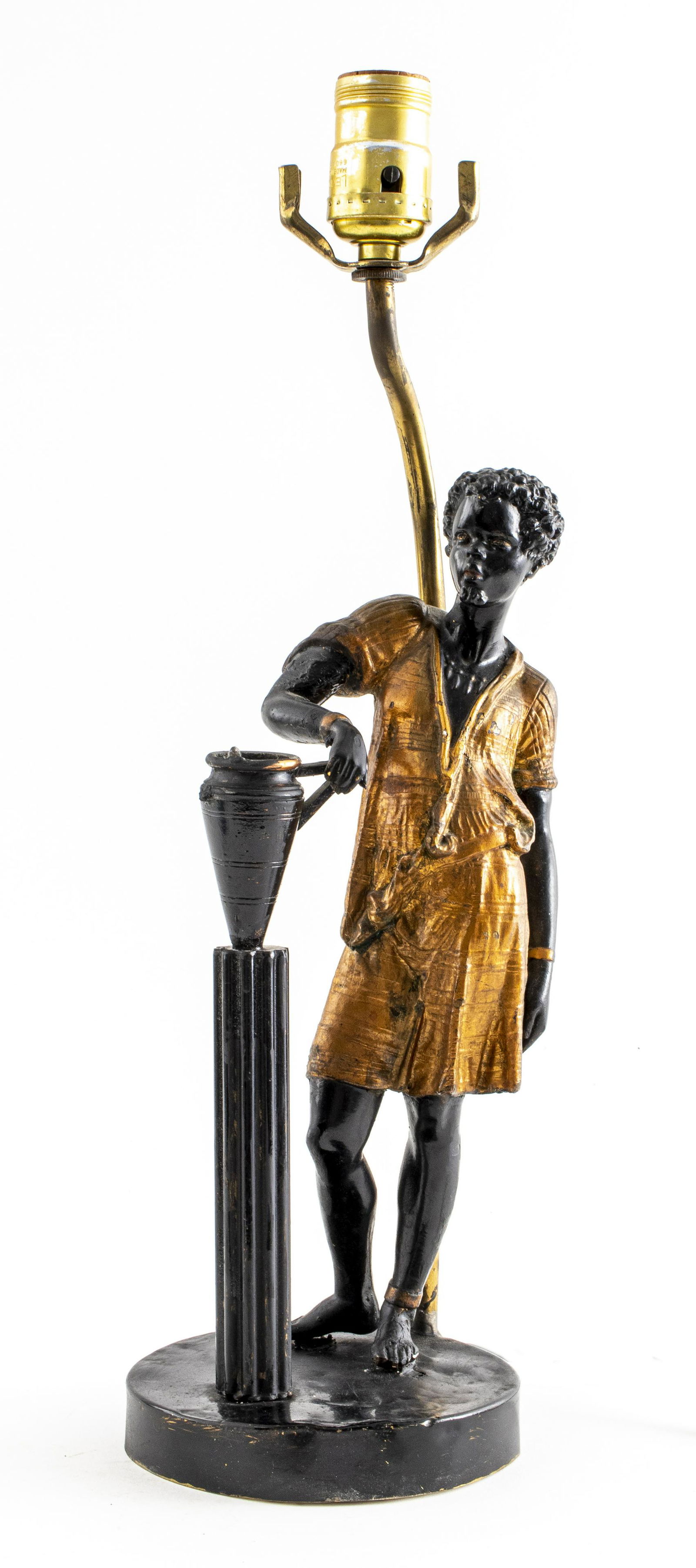 Venetian Rococo Style Painted Figural Lamp (1 of 8)