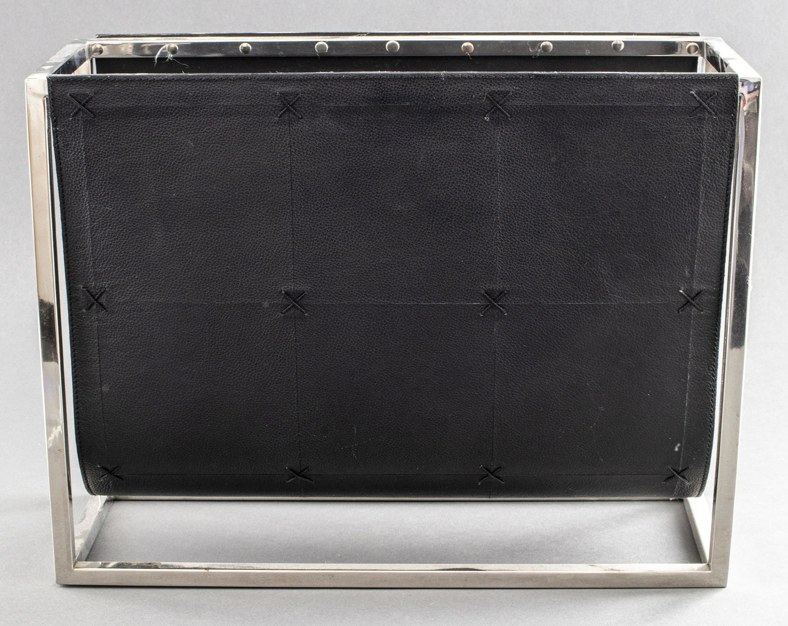 Leather & Chrome Magazine Holder (1 of 7)