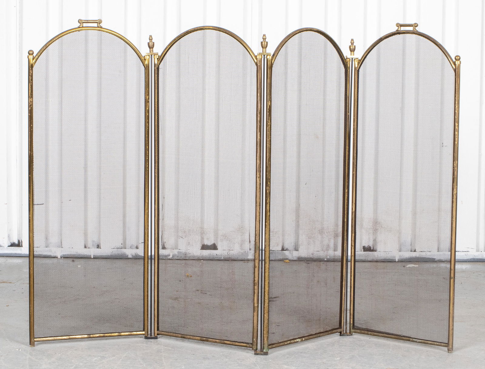 Brass Four Panel Fireplace Screen (1 of 3)