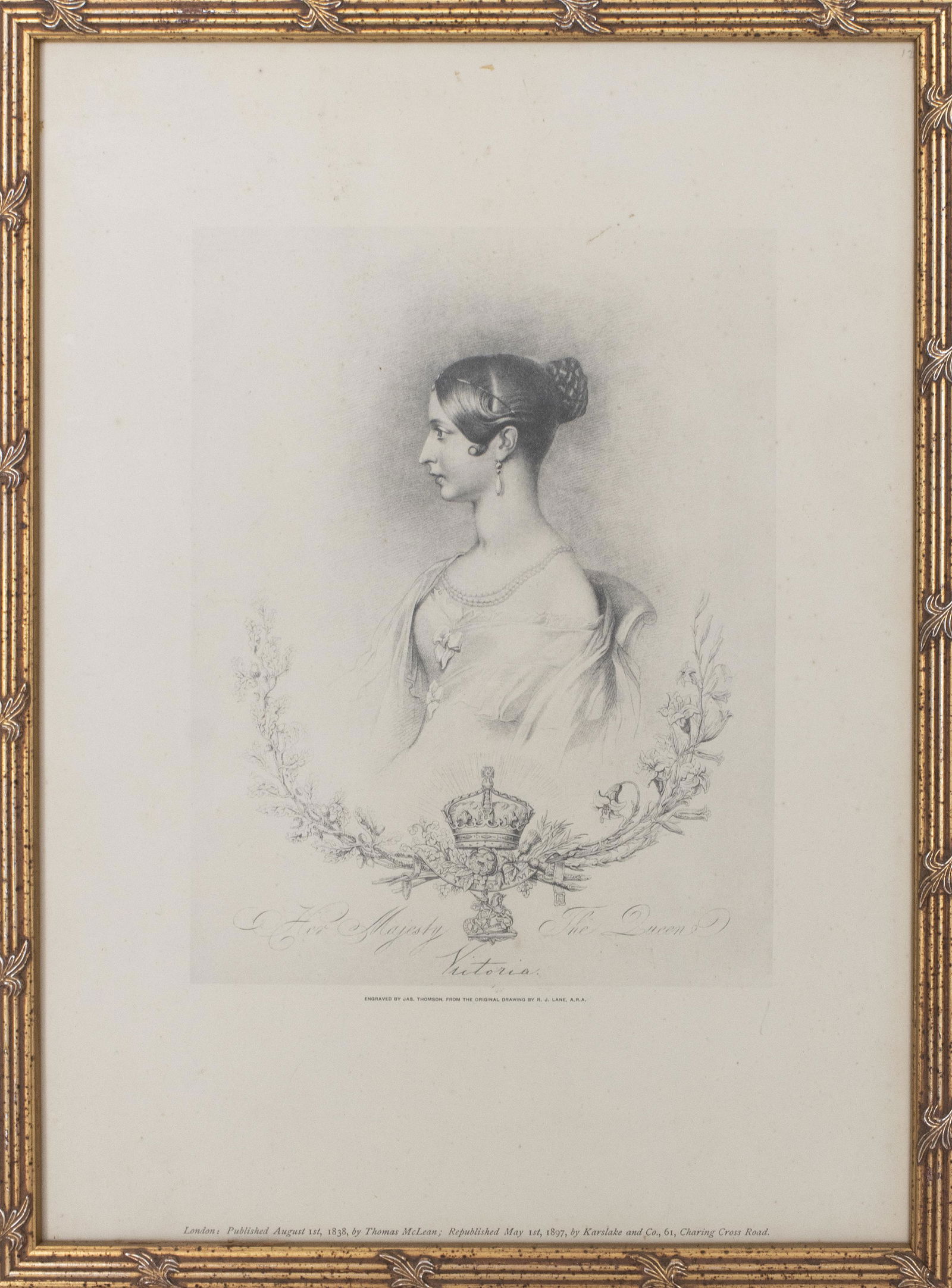 19th C. Queen Victoria Portrait Print Reproduction (1 of 4)