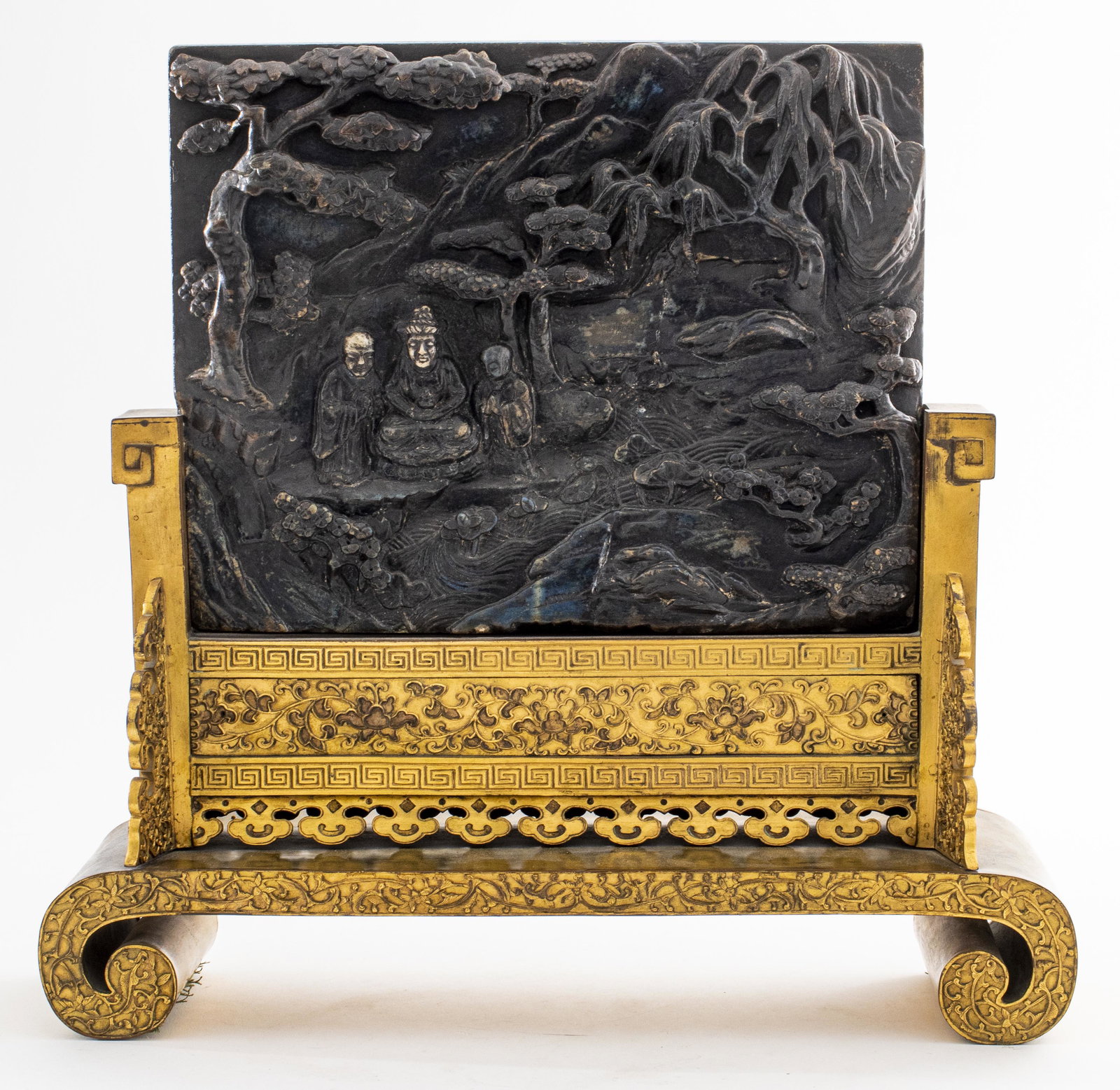 James Mont Attr. Chinese Carved Scene of Buddha (1 of 19)