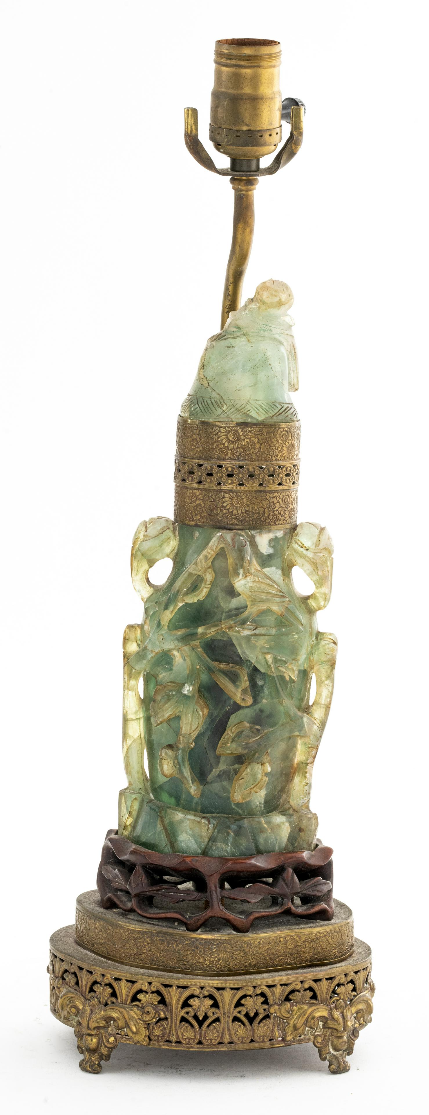 Chinese Carved Fluorite Lamp (1 of 11)