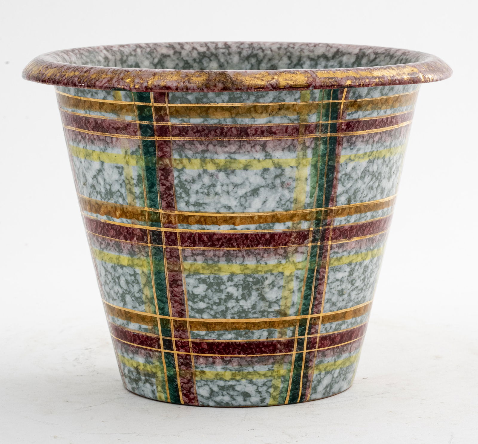 Italian Plaid Ceramic Planter (1 of 6)