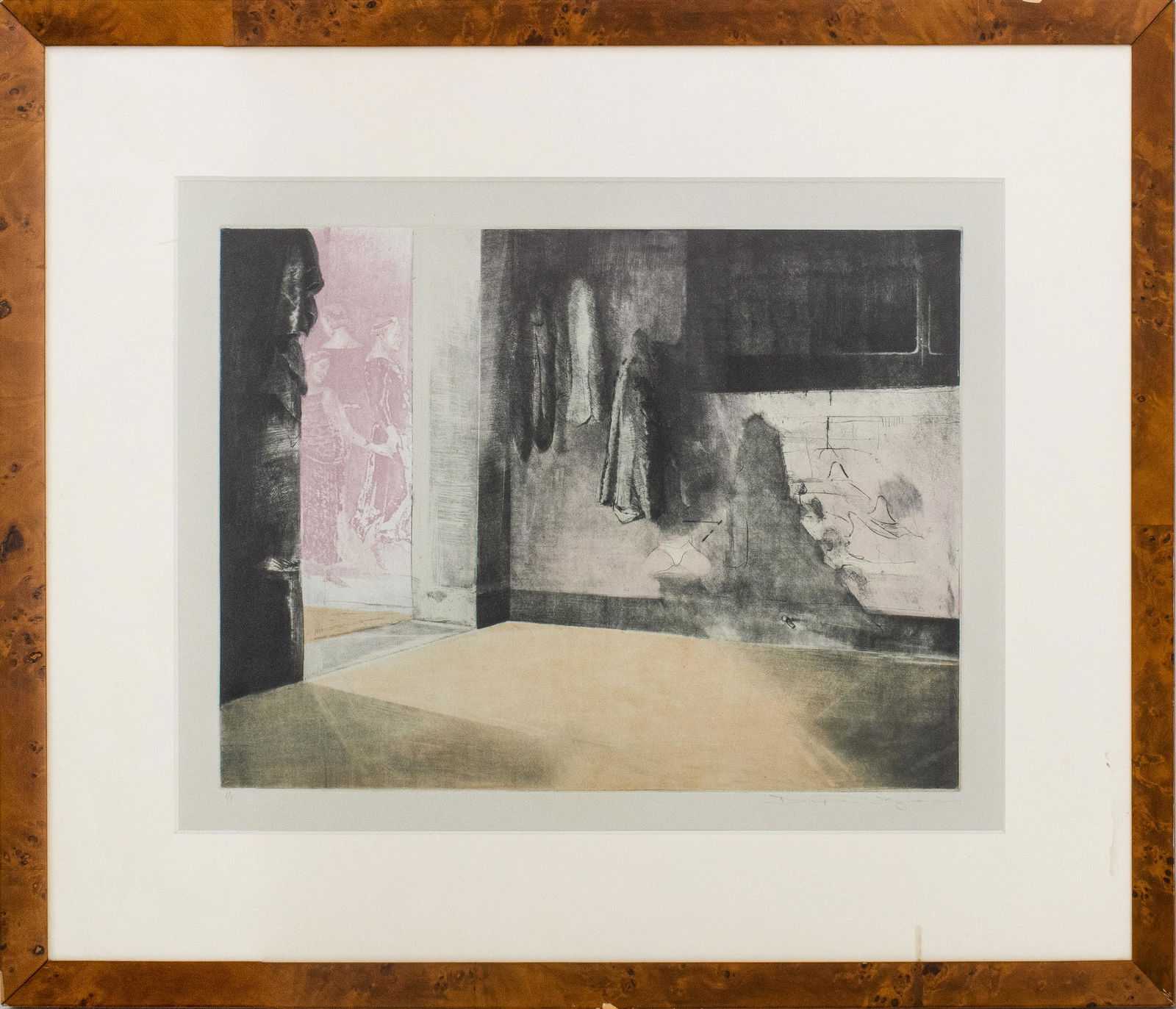 Modern Illegibly Signed Doorway Lithograph (1 of 9)