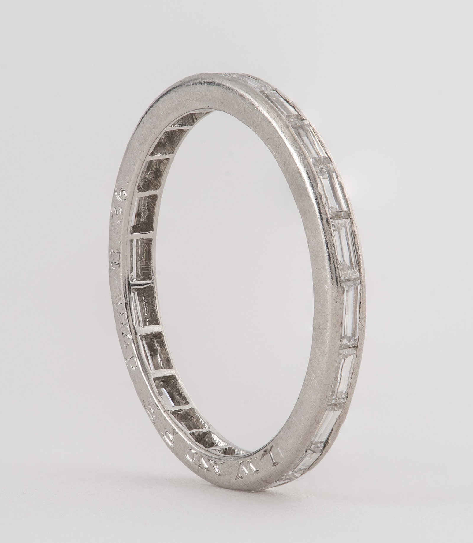 Art Deco Platinum Diamond Eternity Band Ring (1 of 4)