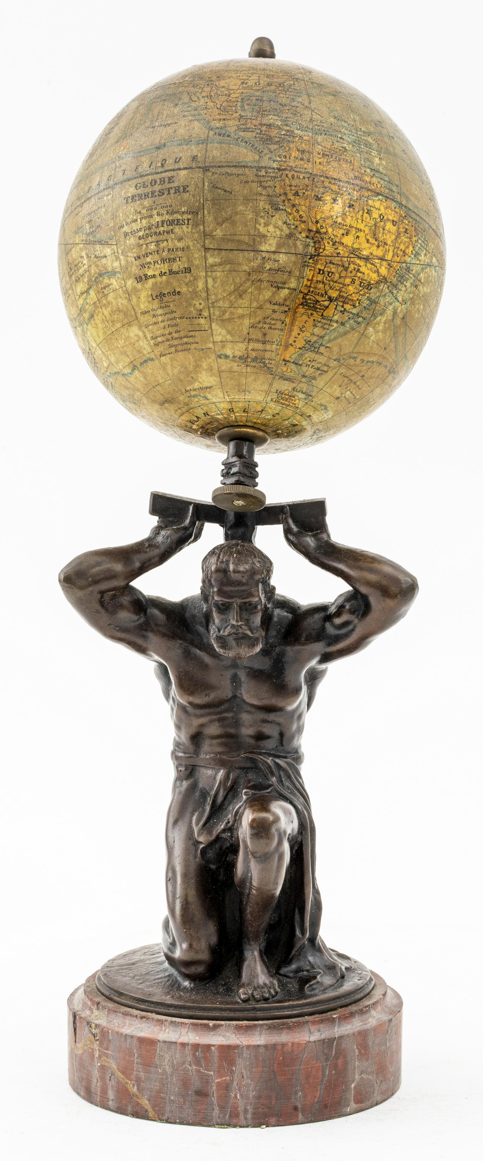 Atlas Holding the Globe Bronze Sculpture (1 of 9)