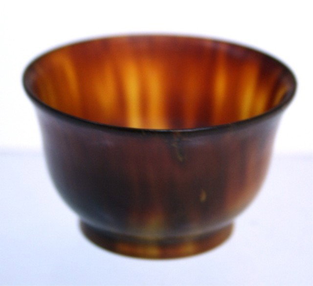 Chinese Small Translucent Rhino Horn Cup