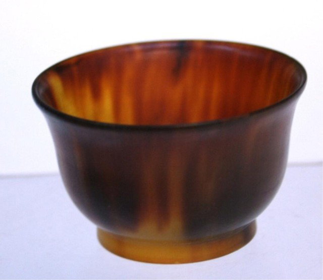 Chinese Small Translucent Rhino Horn Cup - 4